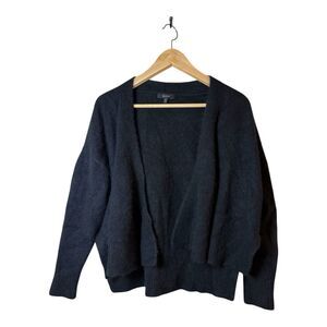 Quince Mongolian 100% Cashmere Wrap Sweater Size Large Black Super Soft